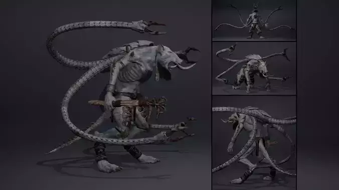 Thundermoon Spicky Low-poly 3D model