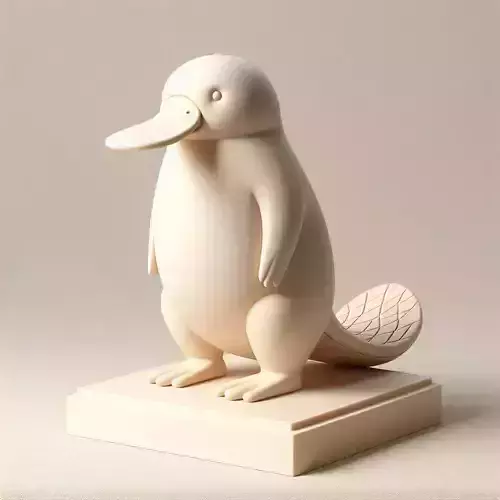 689 Minimalist Platypus  Full Body 3D Model  character