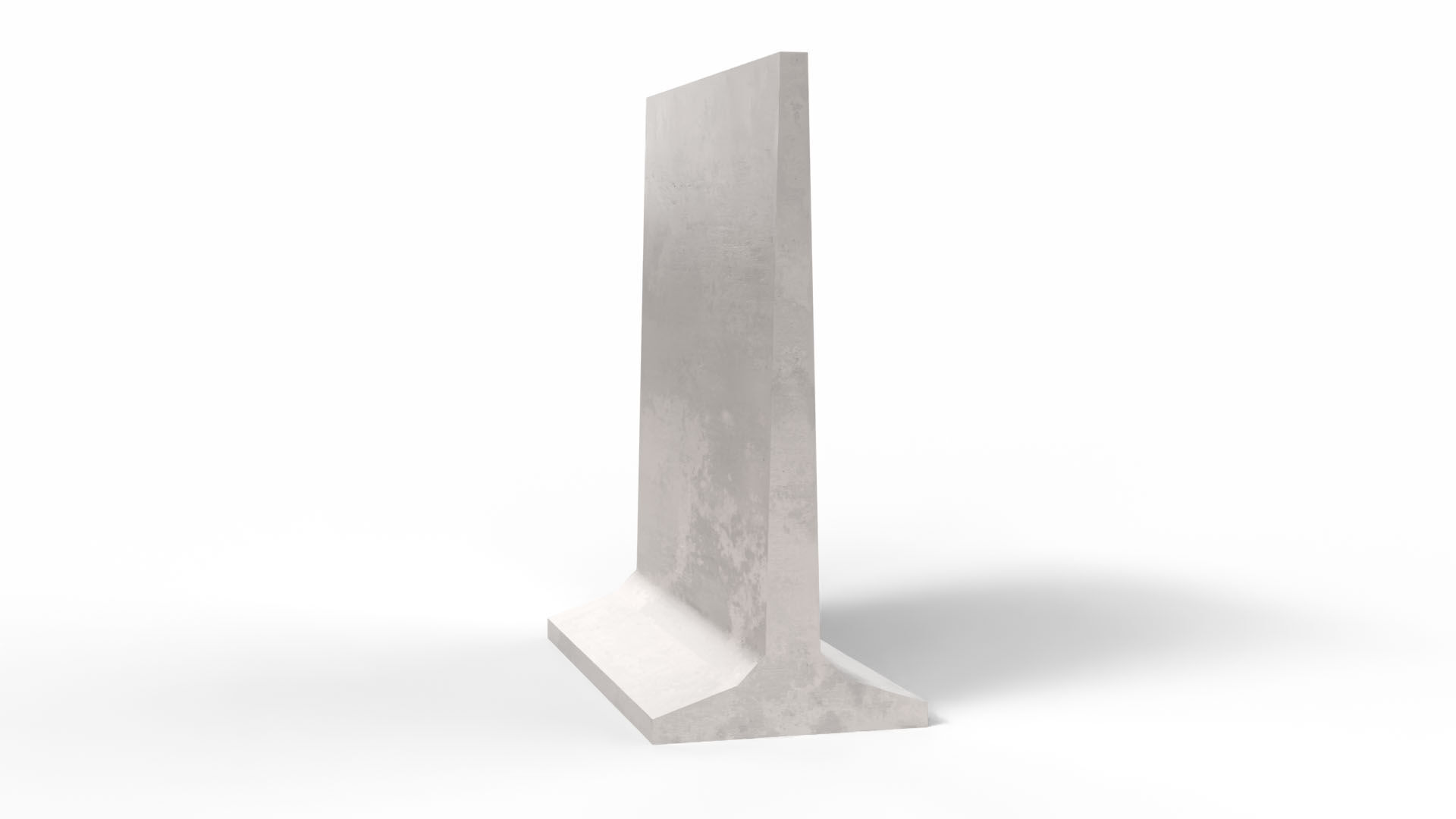 Concrete Barrier Low-poly 3D model_4