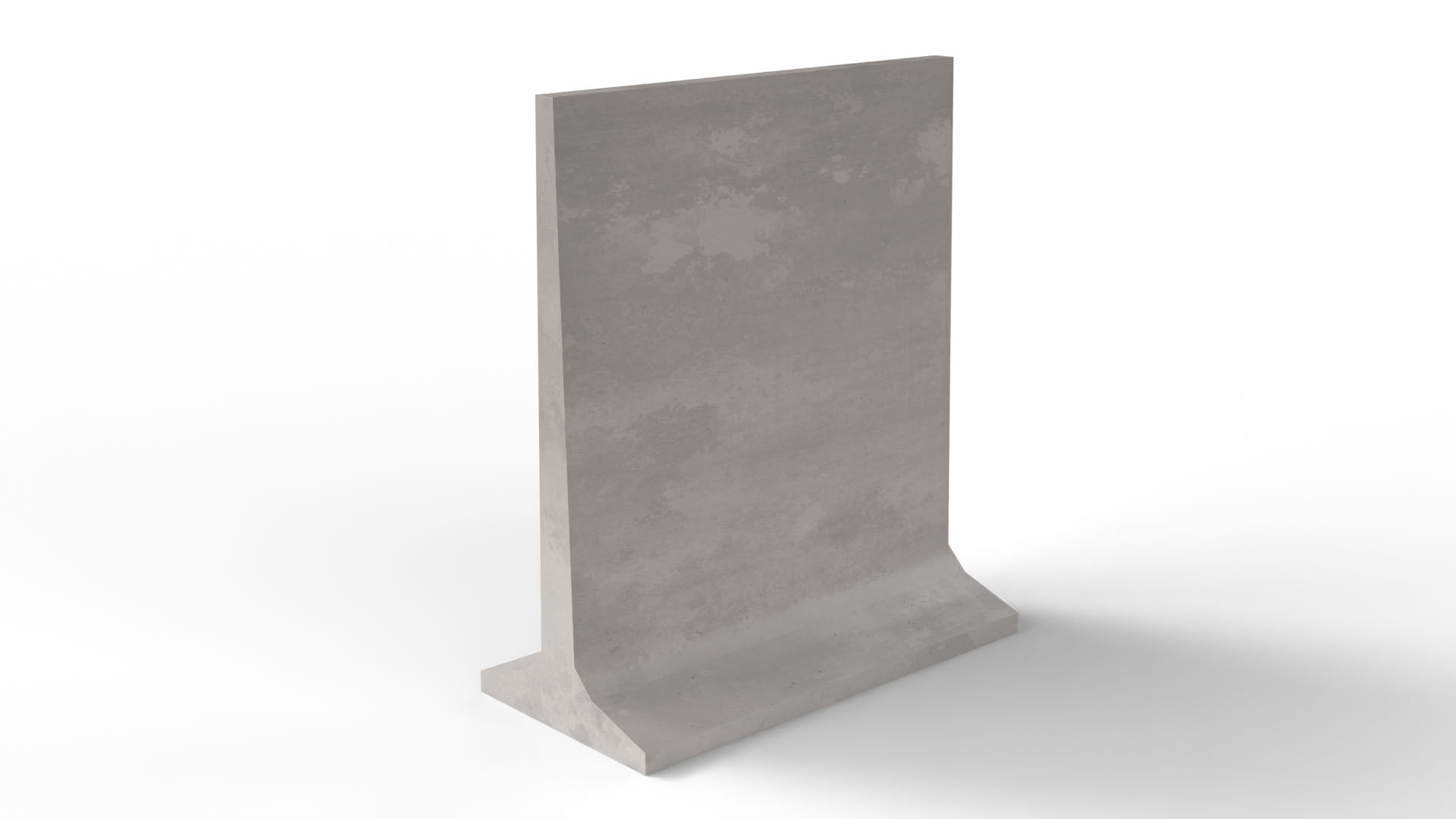 Concrete Barrier Low-poly 3D model_5