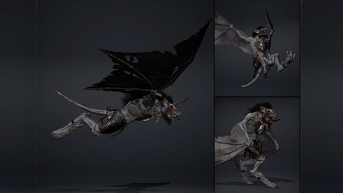 Thunder Archer Wing1 Low-poly 3D model