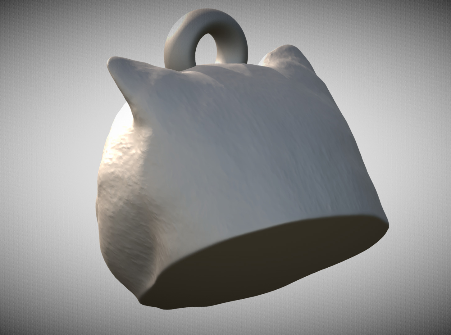 Exotic Shorthair cat head key ring for 3D printing 3D print model_3