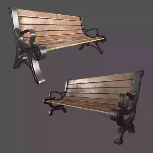 Benches Pack - Gameready Asset Low-poly 3D model