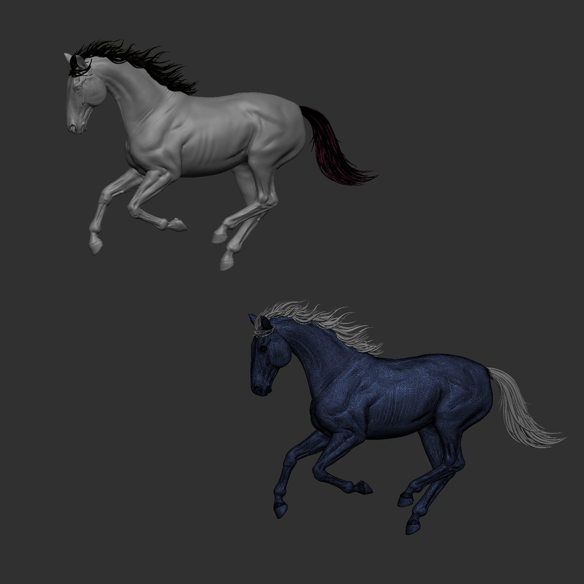 Horse Running Pose - Ready for Print  3D print model_9