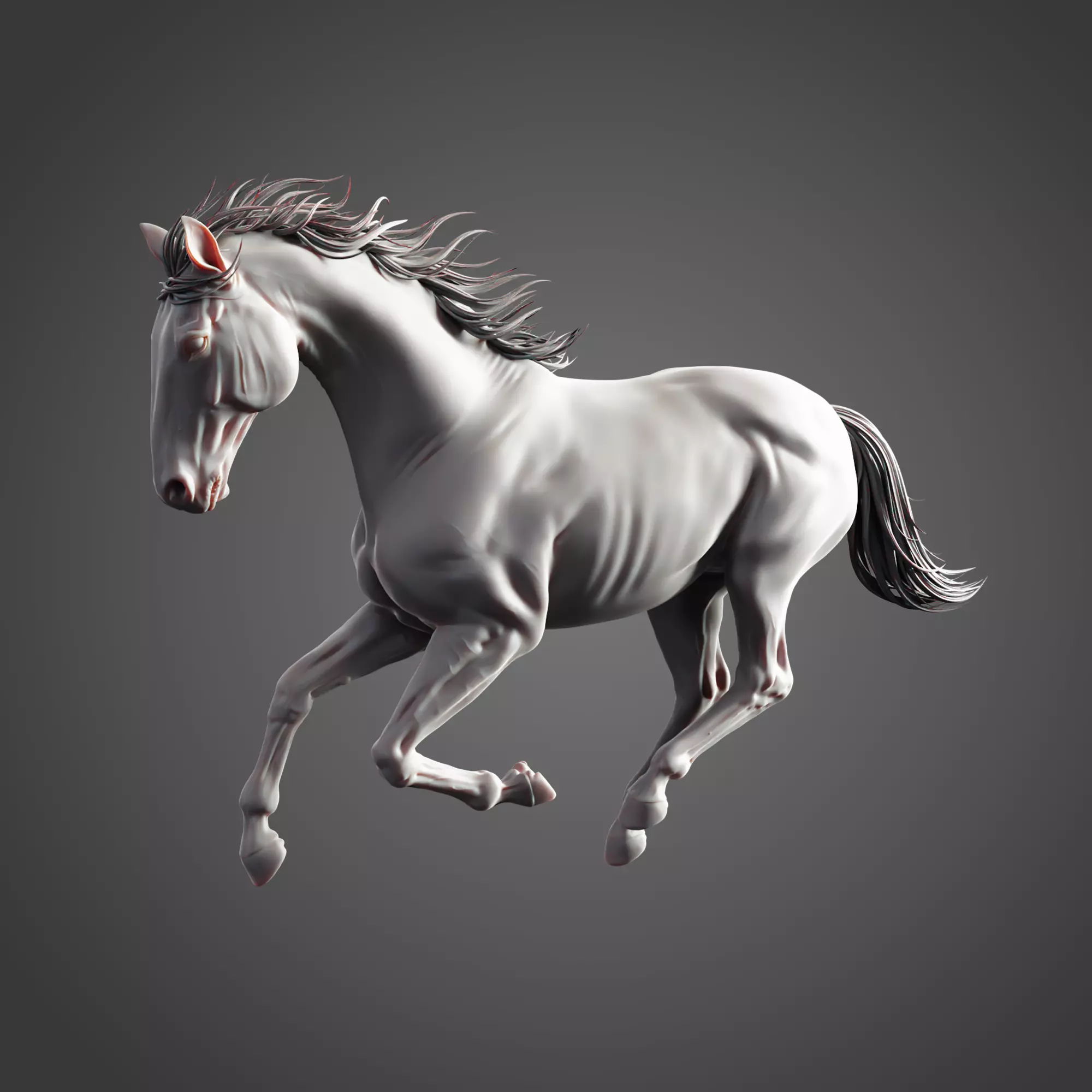Horse Running Pose - Ready for Print  3D print model_0