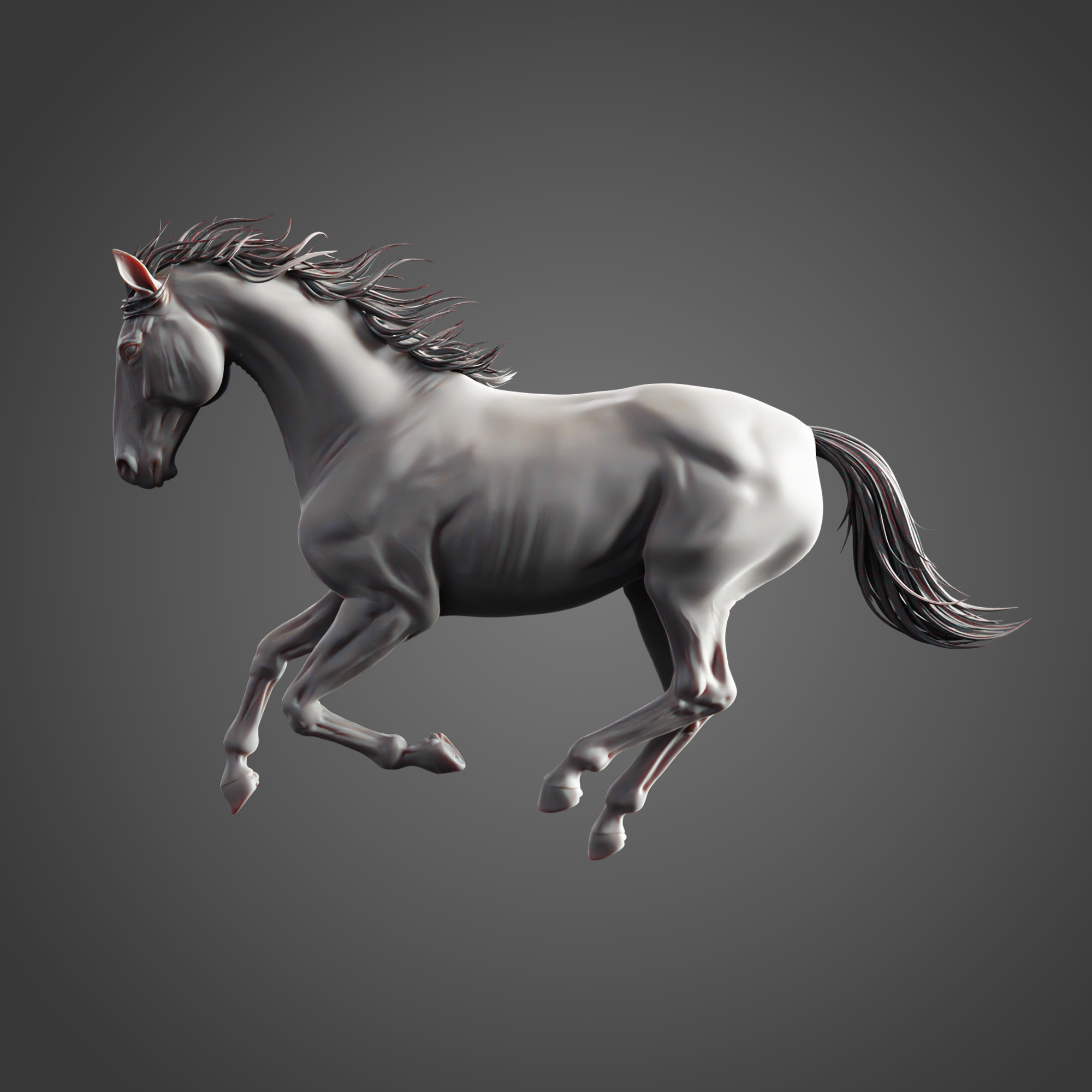 Horse Running Pose - Ready for Print  3D print model_1