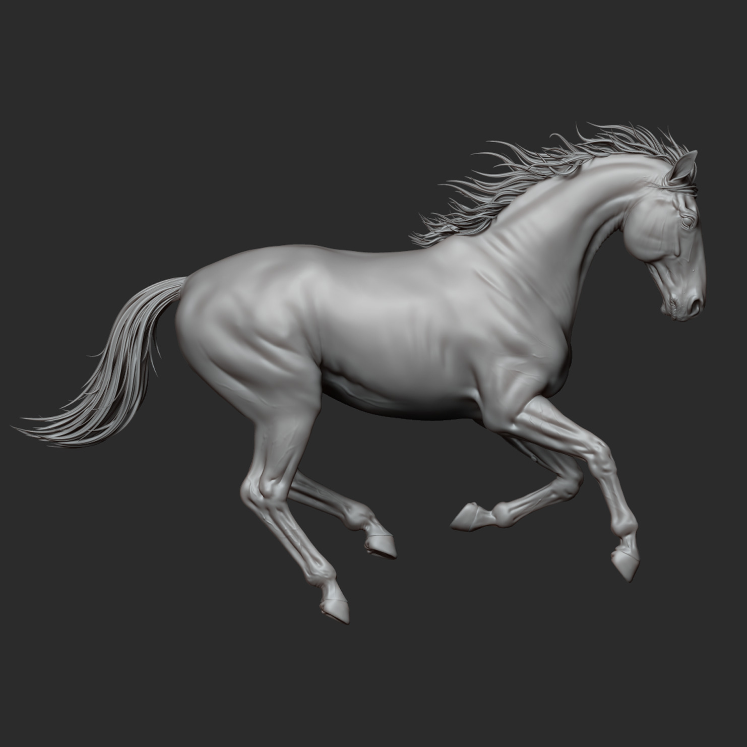 Horse Running Pose - Ready for Print  3D print model_4