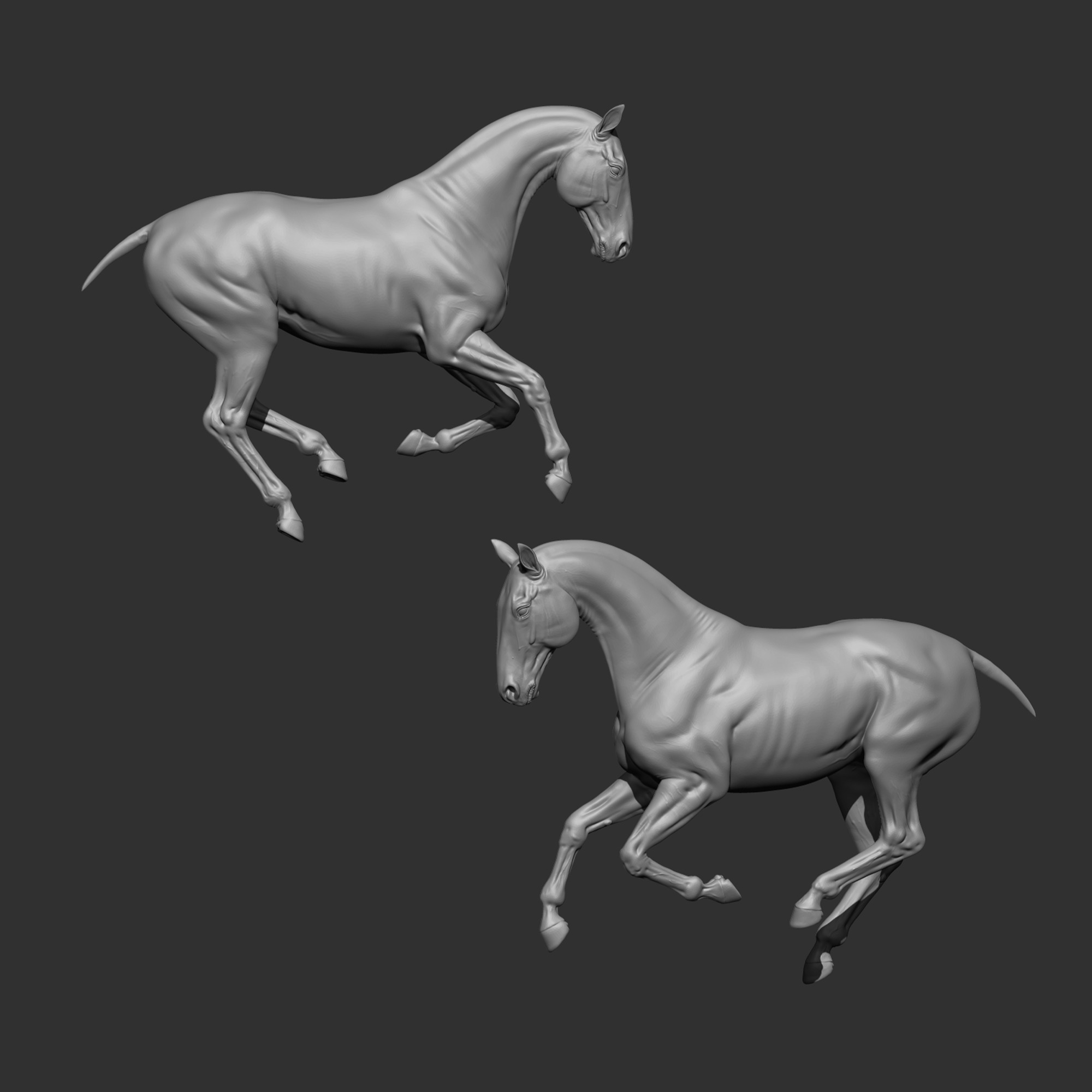 Horse Running Pose - Ready for Print  3D print model_8