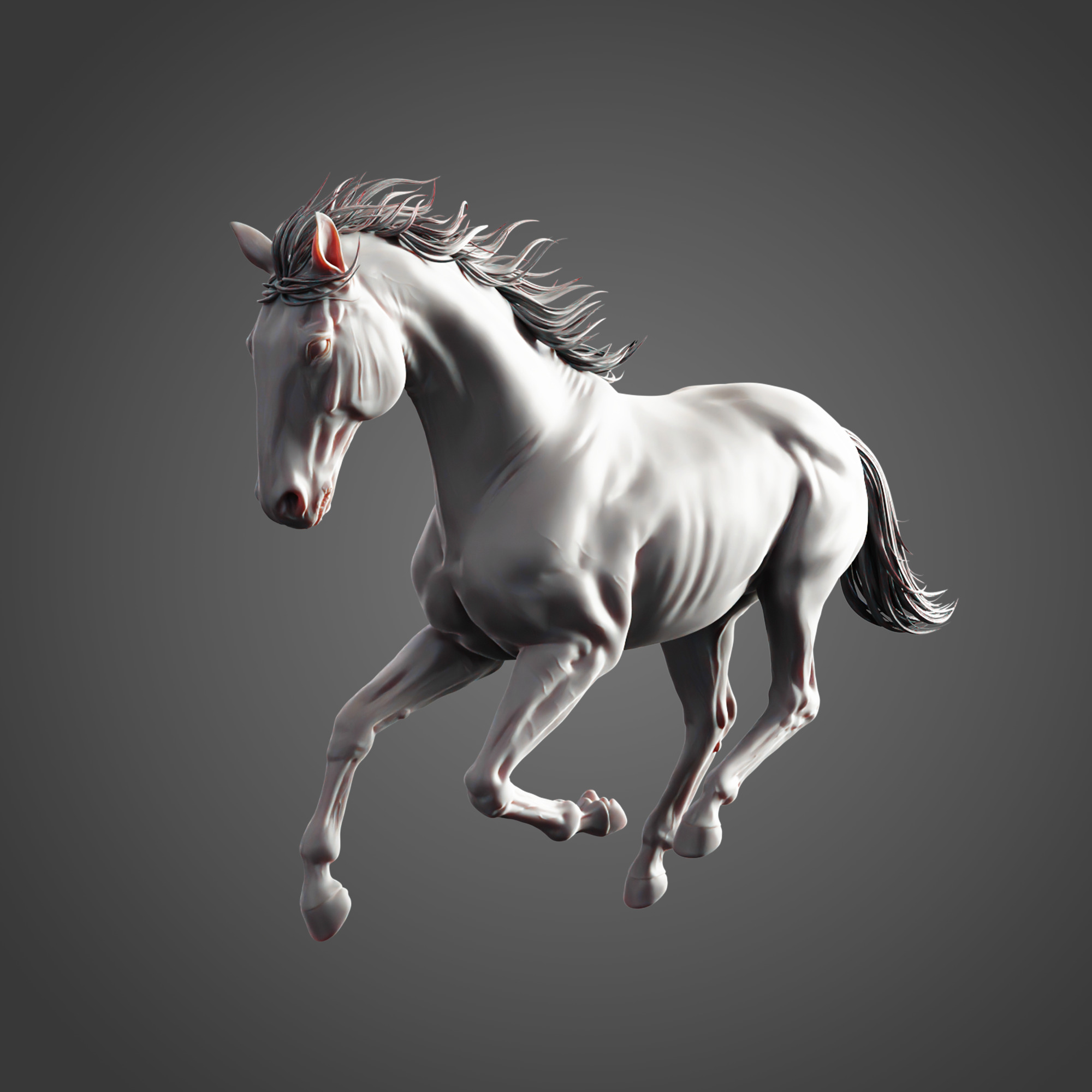 Horse Running Pose - Ready for Print  3D print model_3