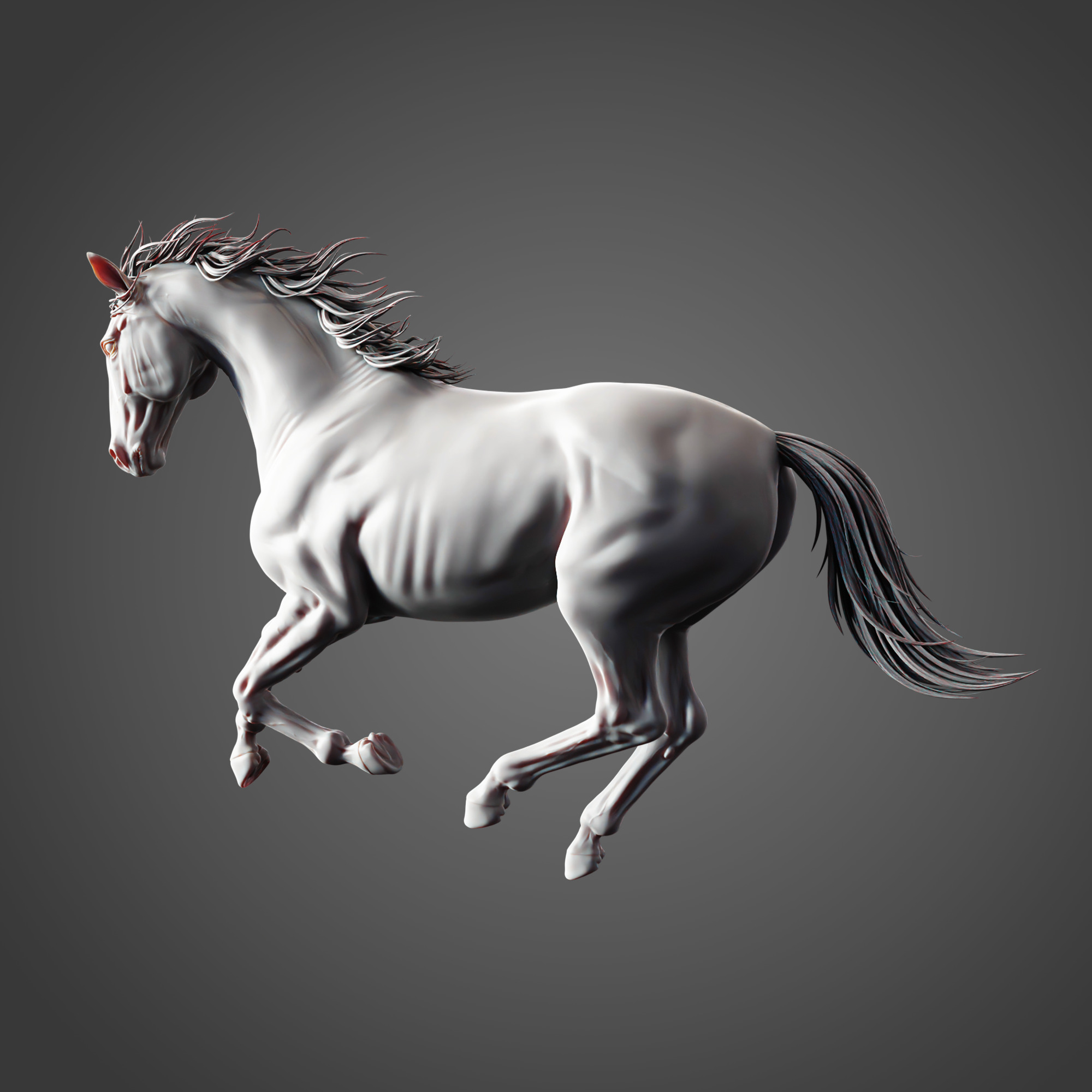 Horse Running Pose - Ready for Print  3D print model_2