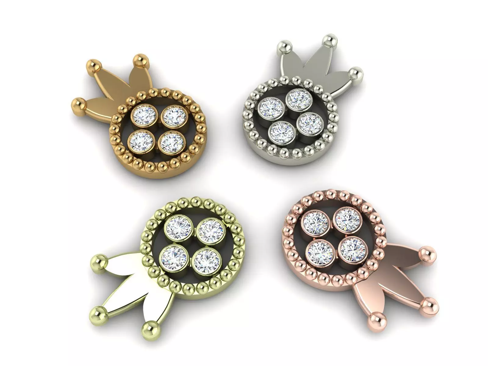Crown earring or necklace pendant Free 3D print model