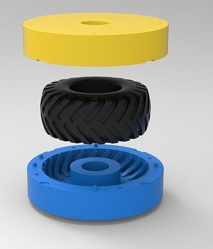 Mold for Tractor tire 42 Scale 3D print model