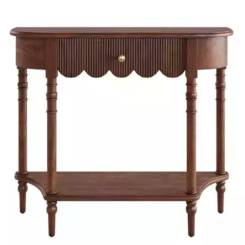 Litfad - Live Edge Console Table with 1 Drawer