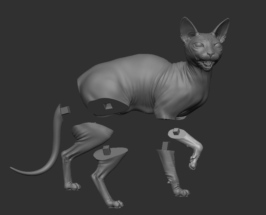 Cat Sphinx - Ready for Print  3D print model_9