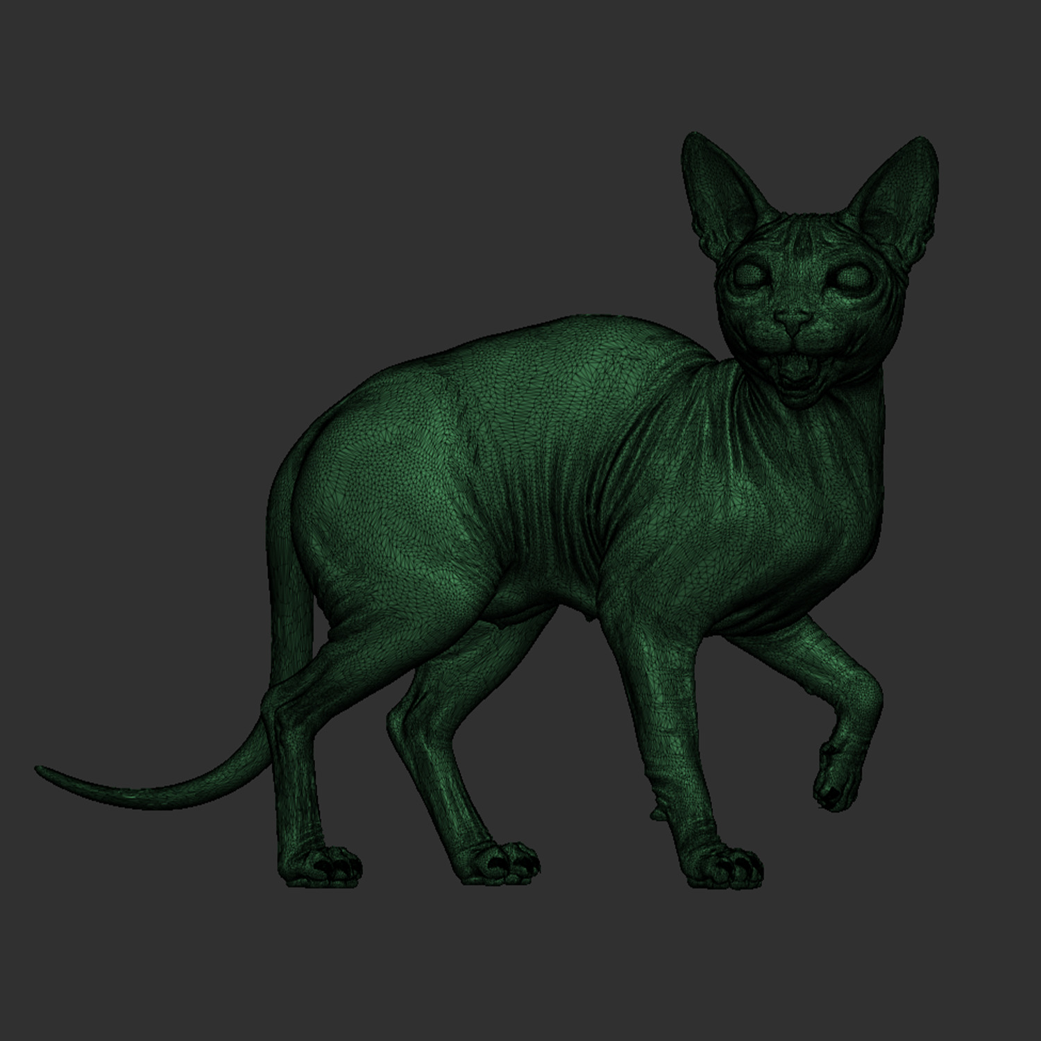Cat Sphinx - Ready for Print  3D print model_10