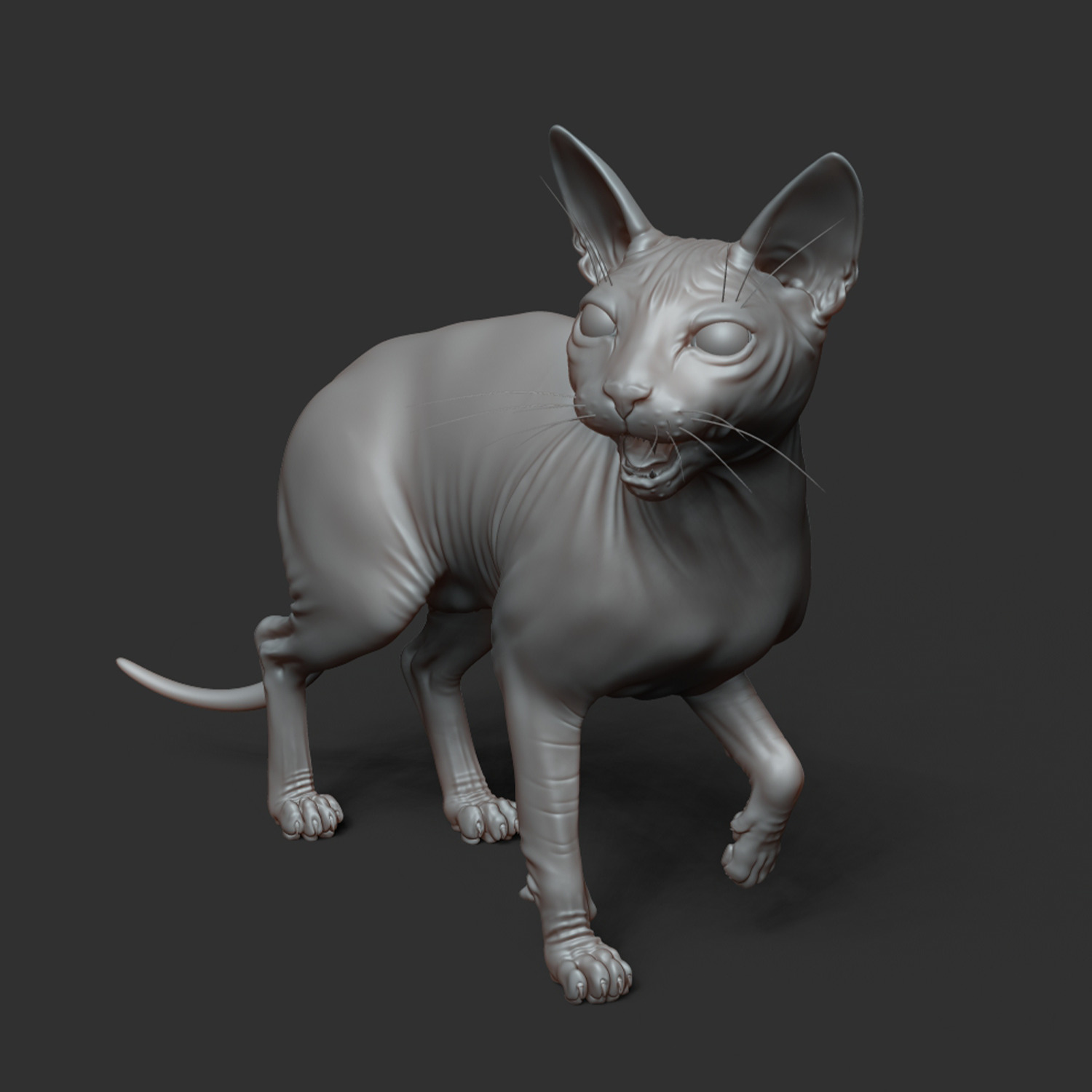 Cat Sphinx - Ready for Print  3D print model_5