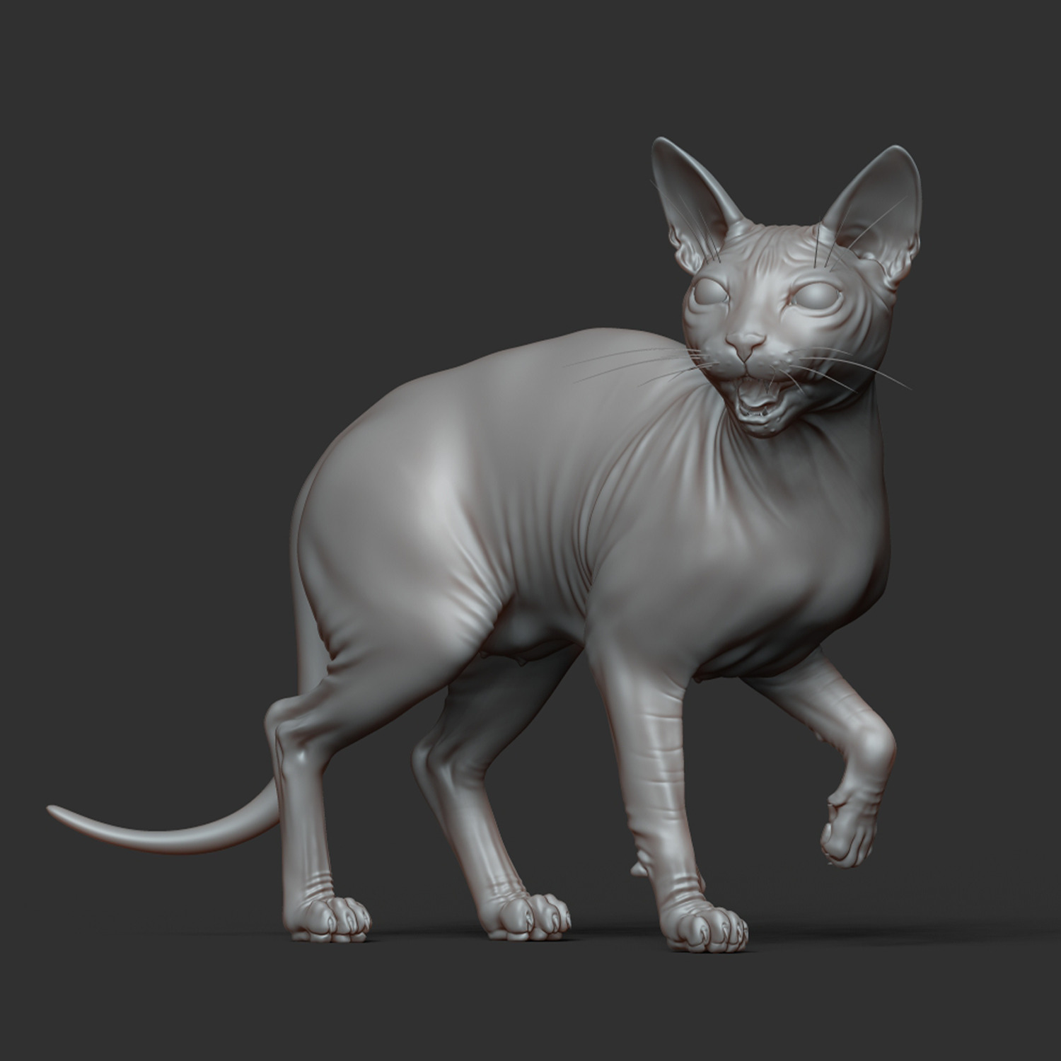 Cat Sphinx - Ready for Print  3D print model_7