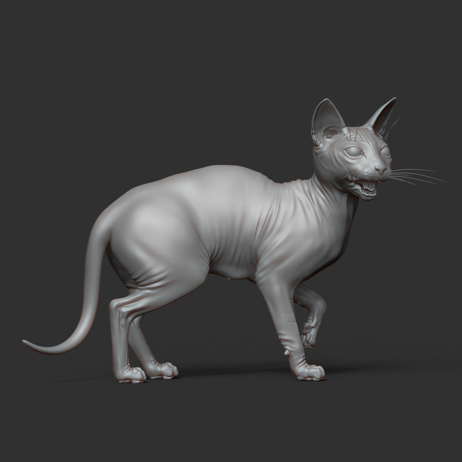 Cat Sphinx - Ready for Print  3D print model_6