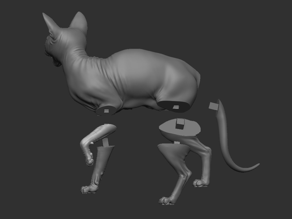 Cat Sphinx - Ready for Print  3D print model_12