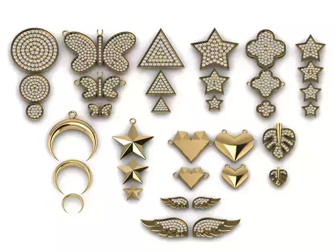 Necklace or earring pendant collection