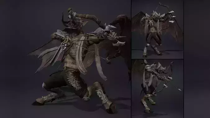 Thunder Archer ArmWing Low-poly 3D model