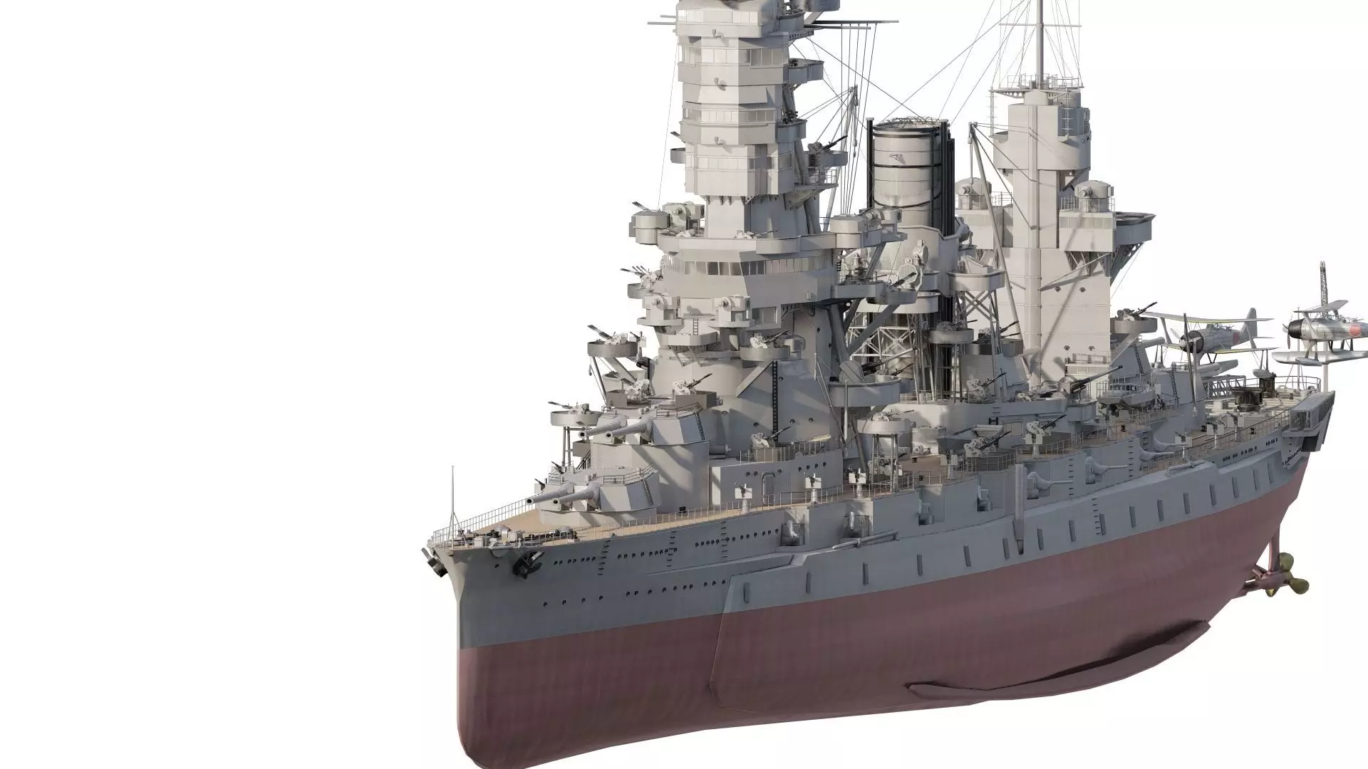 IMPERIAL JAPANESE NAVY BATTLESHIP WW2 3D model