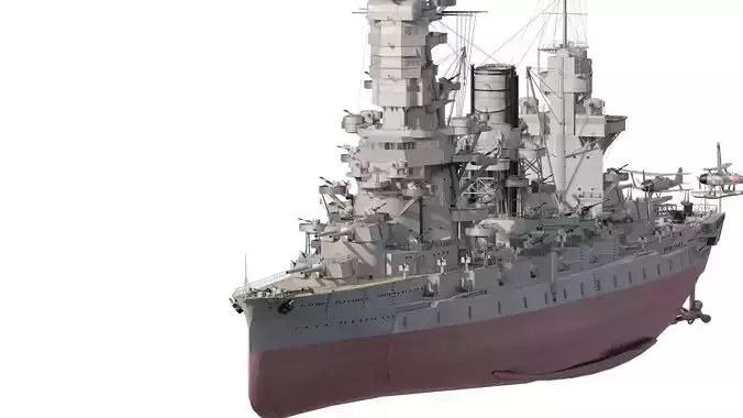IMPERIAL JAPANESE NAVY BATTLESHIP WW2 3D model