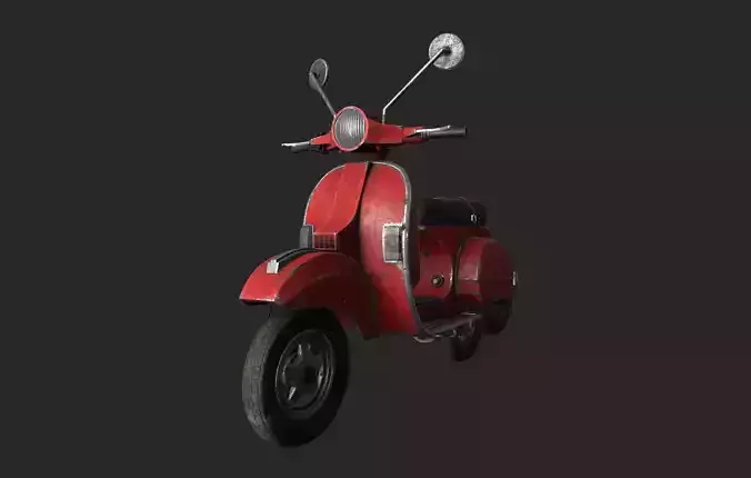 Scooter - Gameready Asset Low-poly 3D model