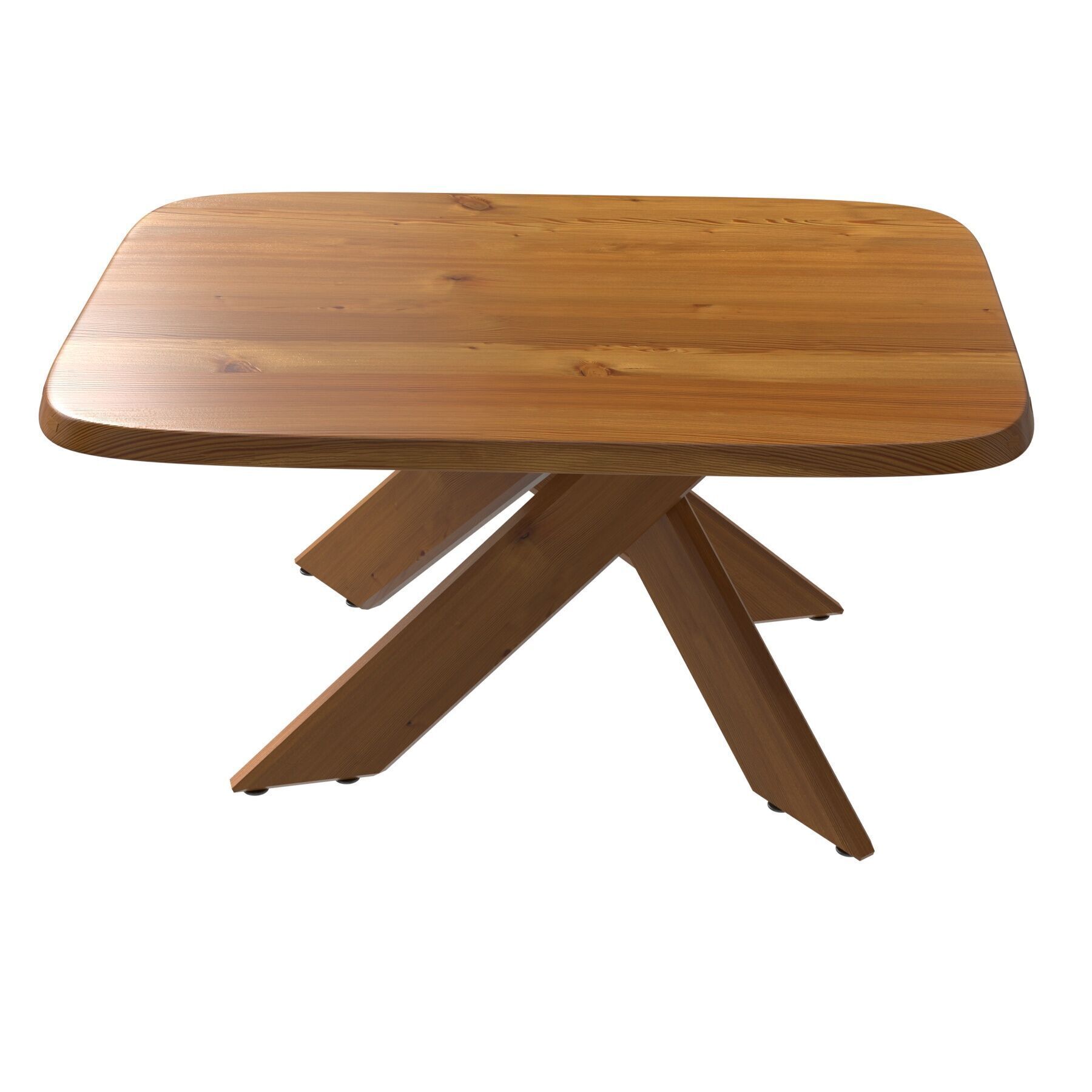 Pierre Chapo Dining Table Model  Aban T35B  Solid Elm 3D model_4
