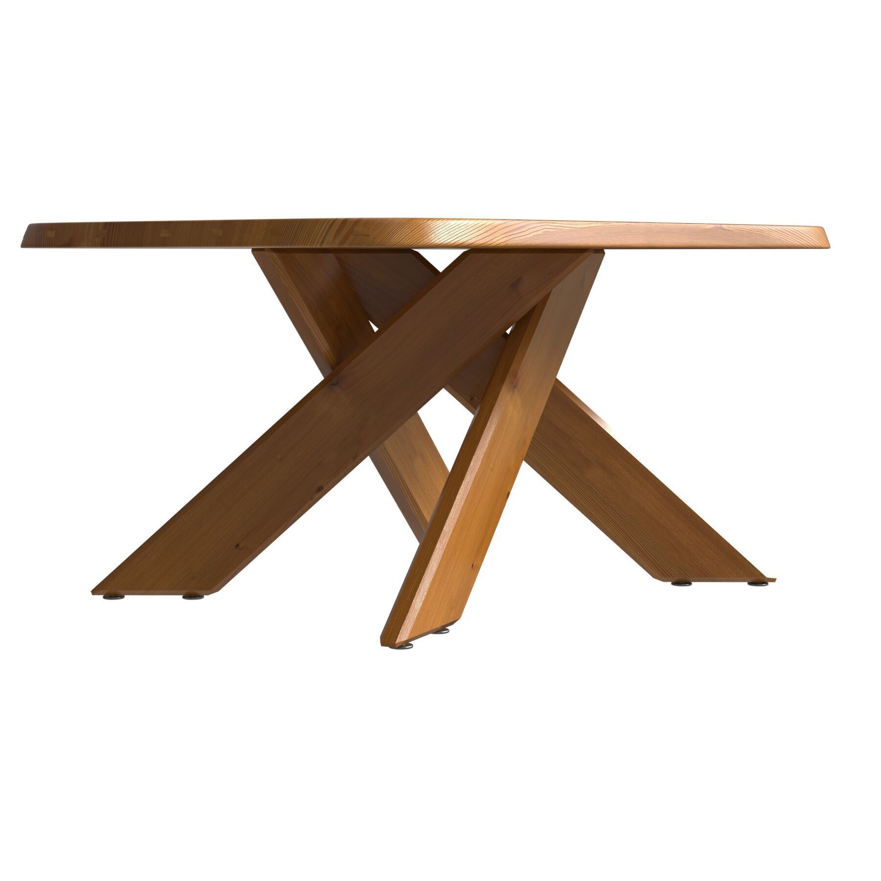 Pierre Chapo Dining Table Model  Aban T35B  Solid Elm 3D model_1