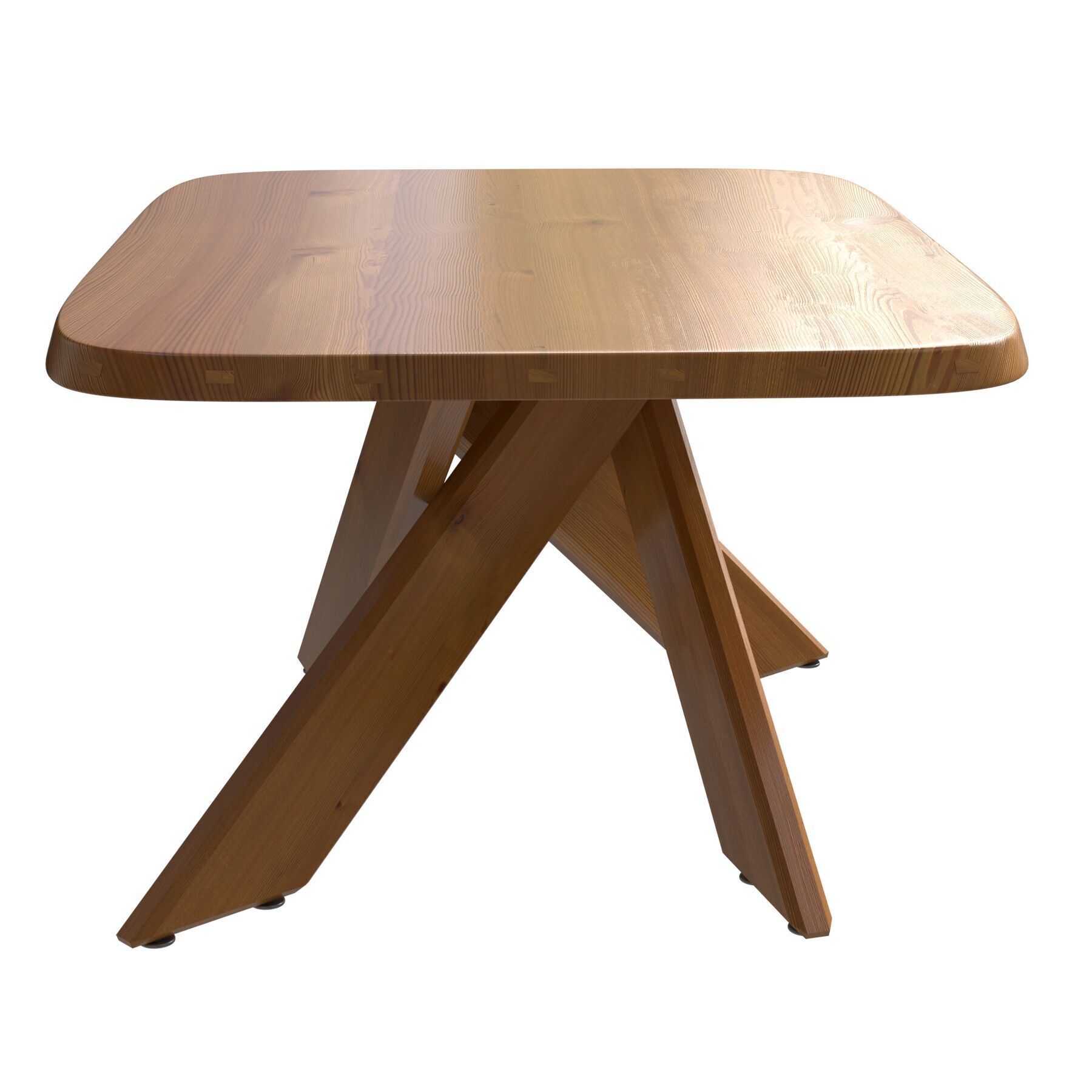 Pierre Chapo Dining Table Model  Aban T35B  Solid Elm 3D model_2