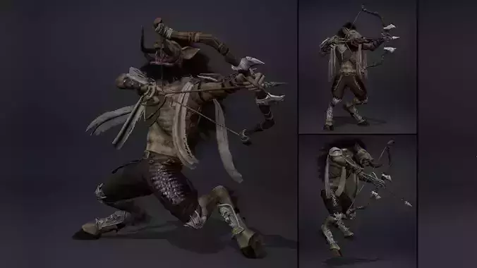 Thunder Archer Arm2 Low-poly 3D model