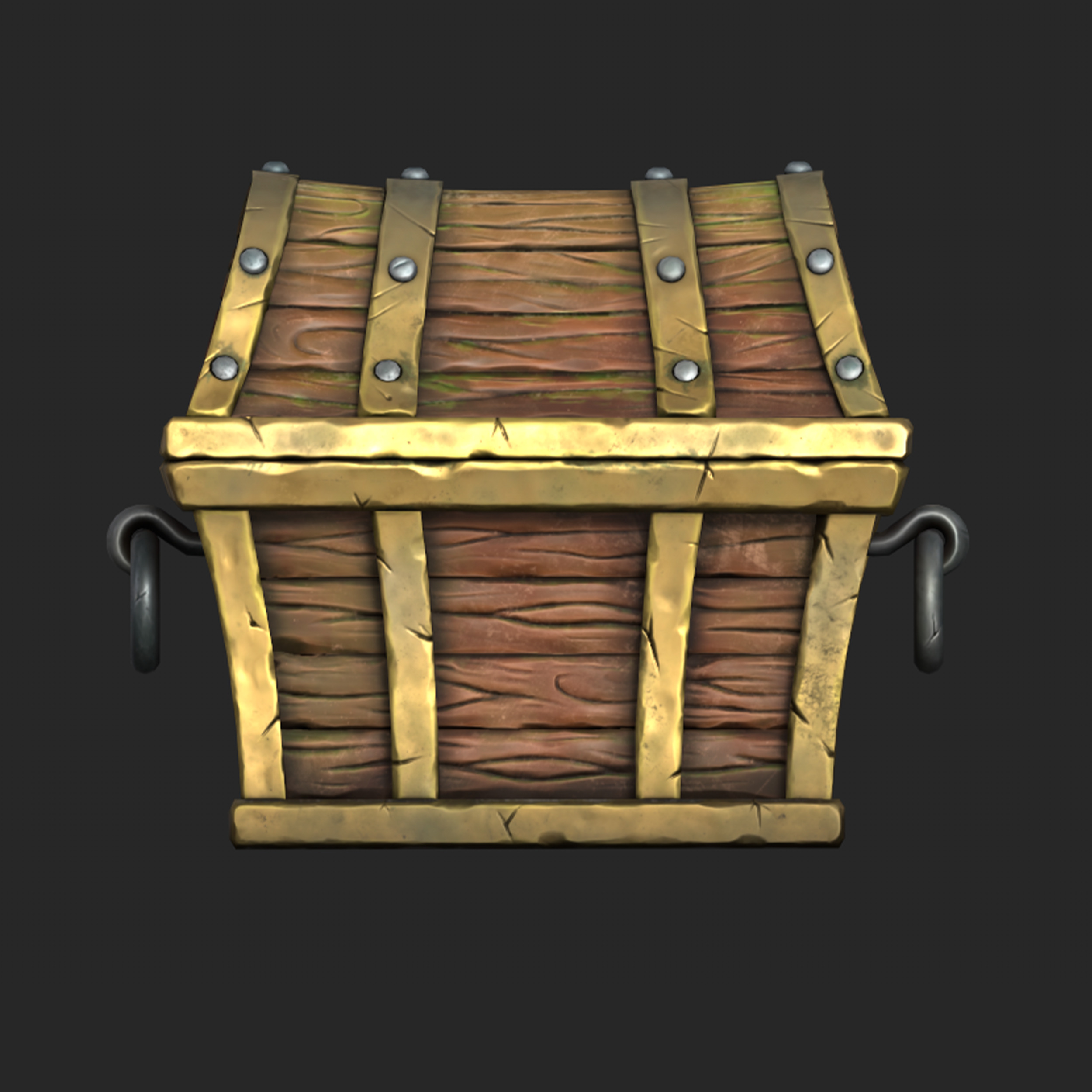 Stylized Chest - Gameready Asset Low-poly 3D model_4