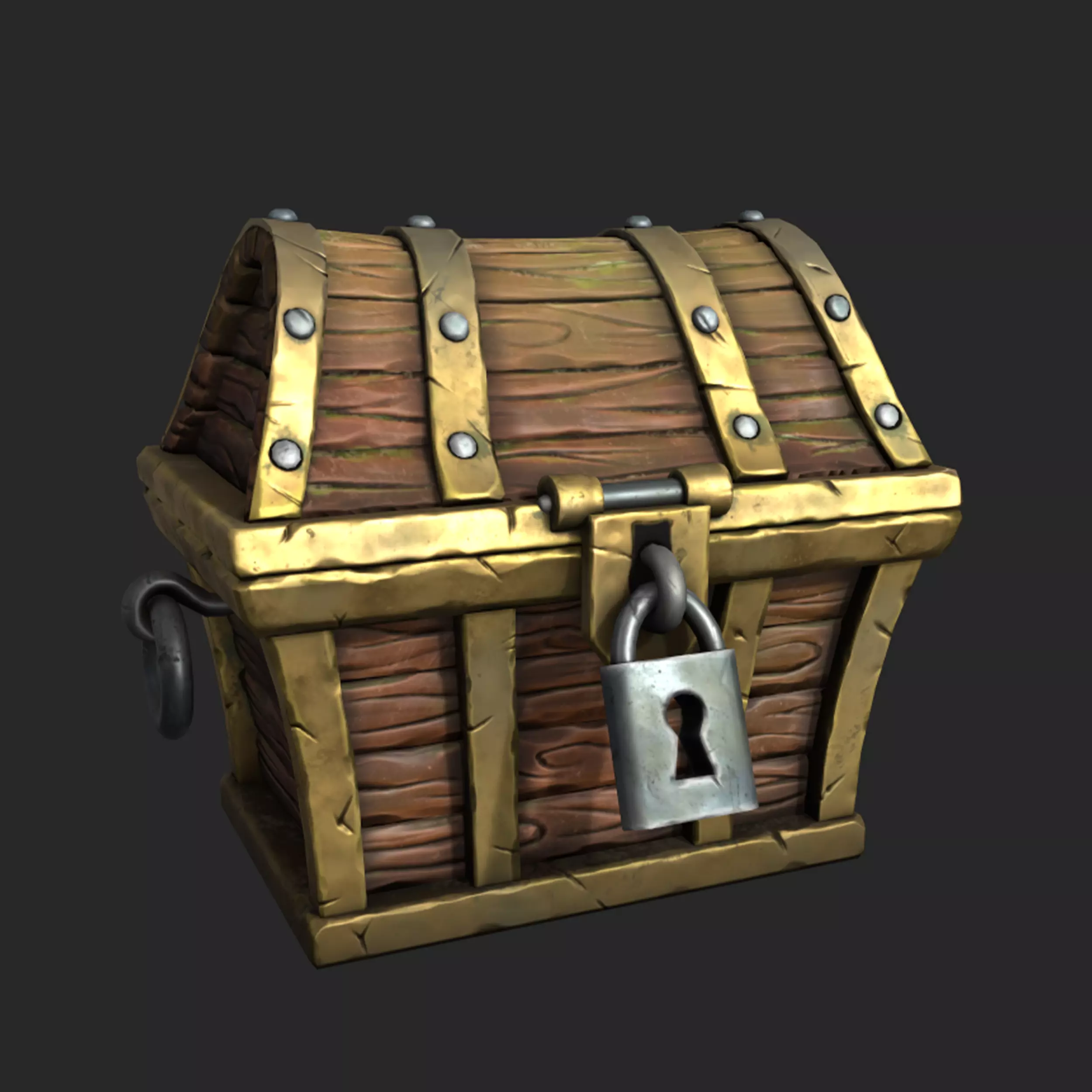 Stylized Chest - Gameready Asset Low-poly 3D model_0