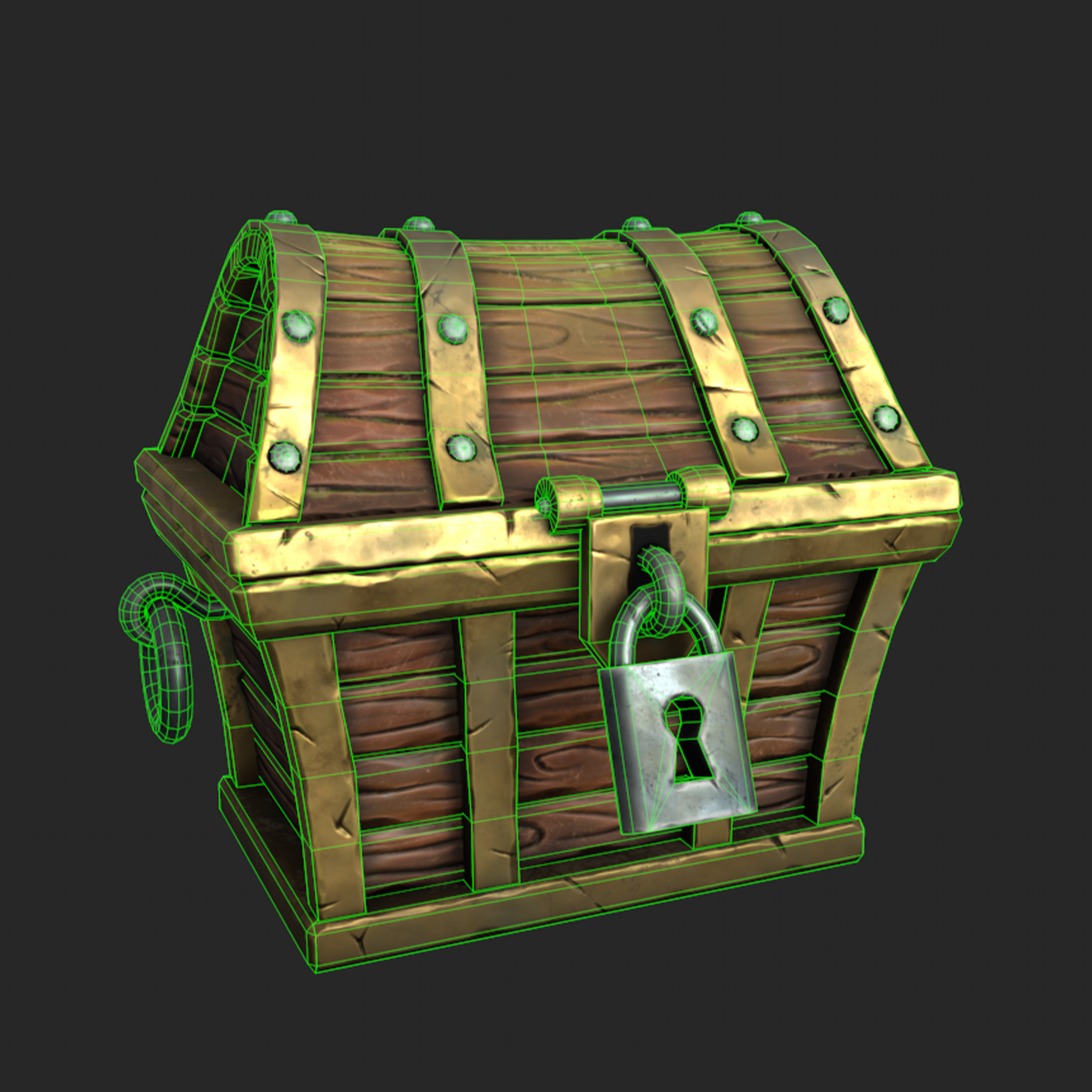 Stylized Chest - Gameready Asset Low-poly 3D model_1