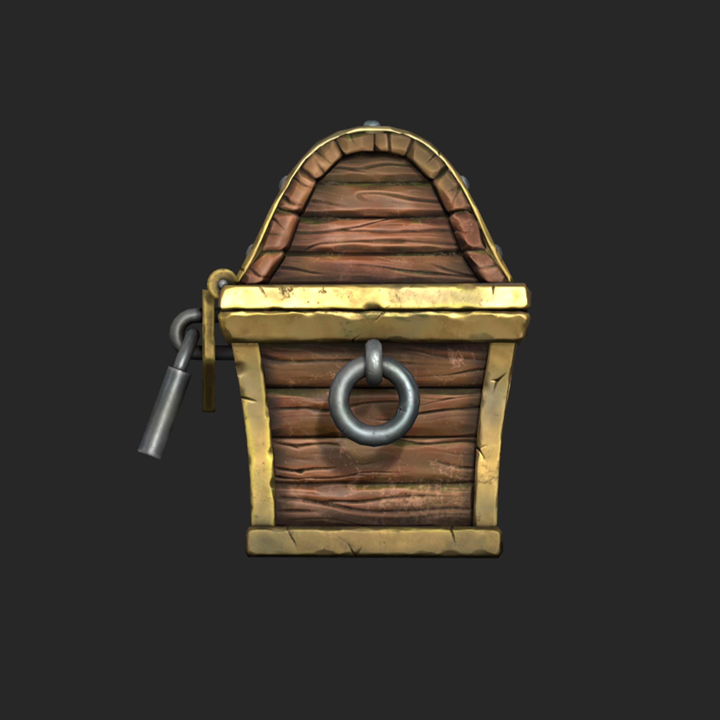 Stylized Chest - Gameready Asset Low-poly 3D model_2