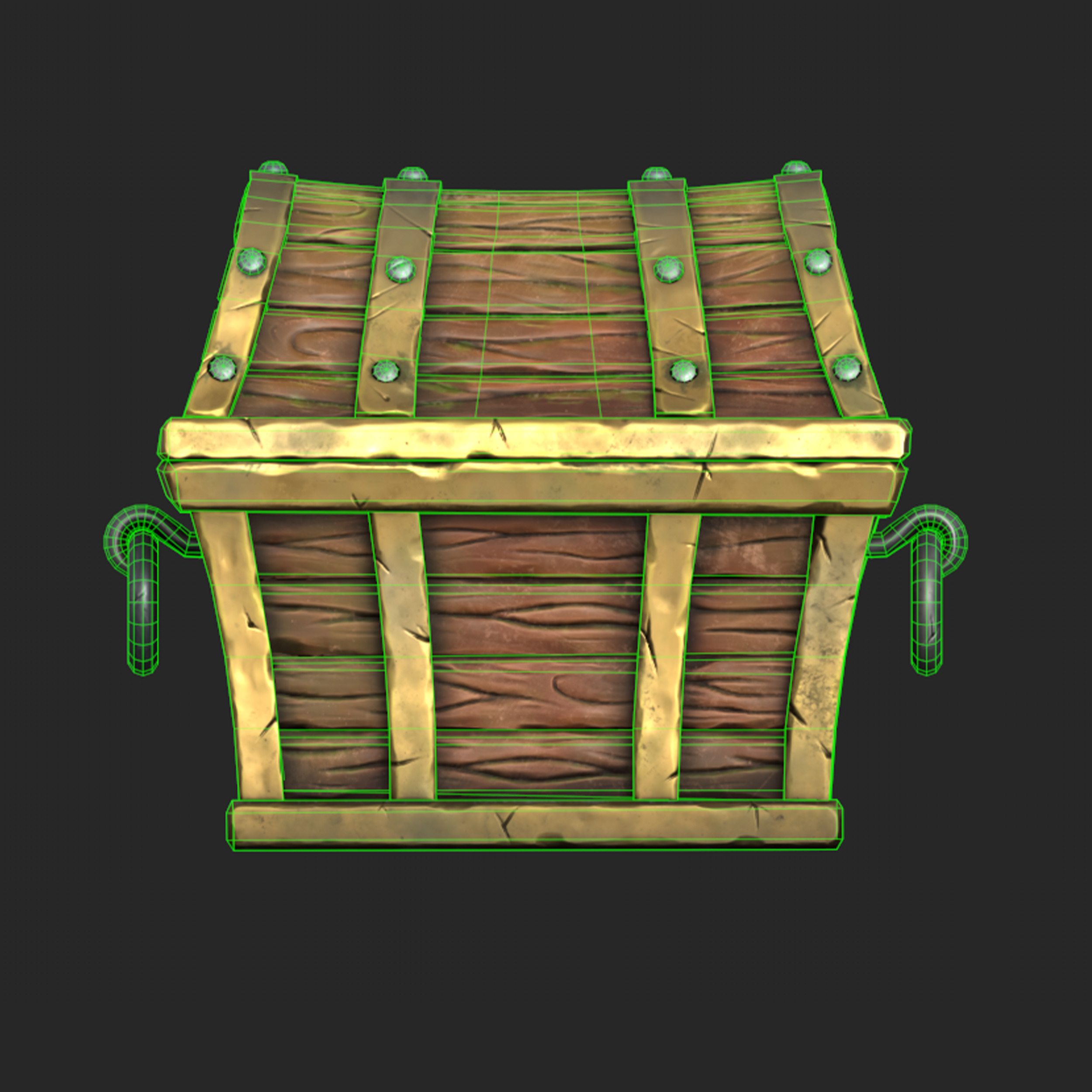 Stylized Chest - Gameready Asset Low-poly 3D model_5