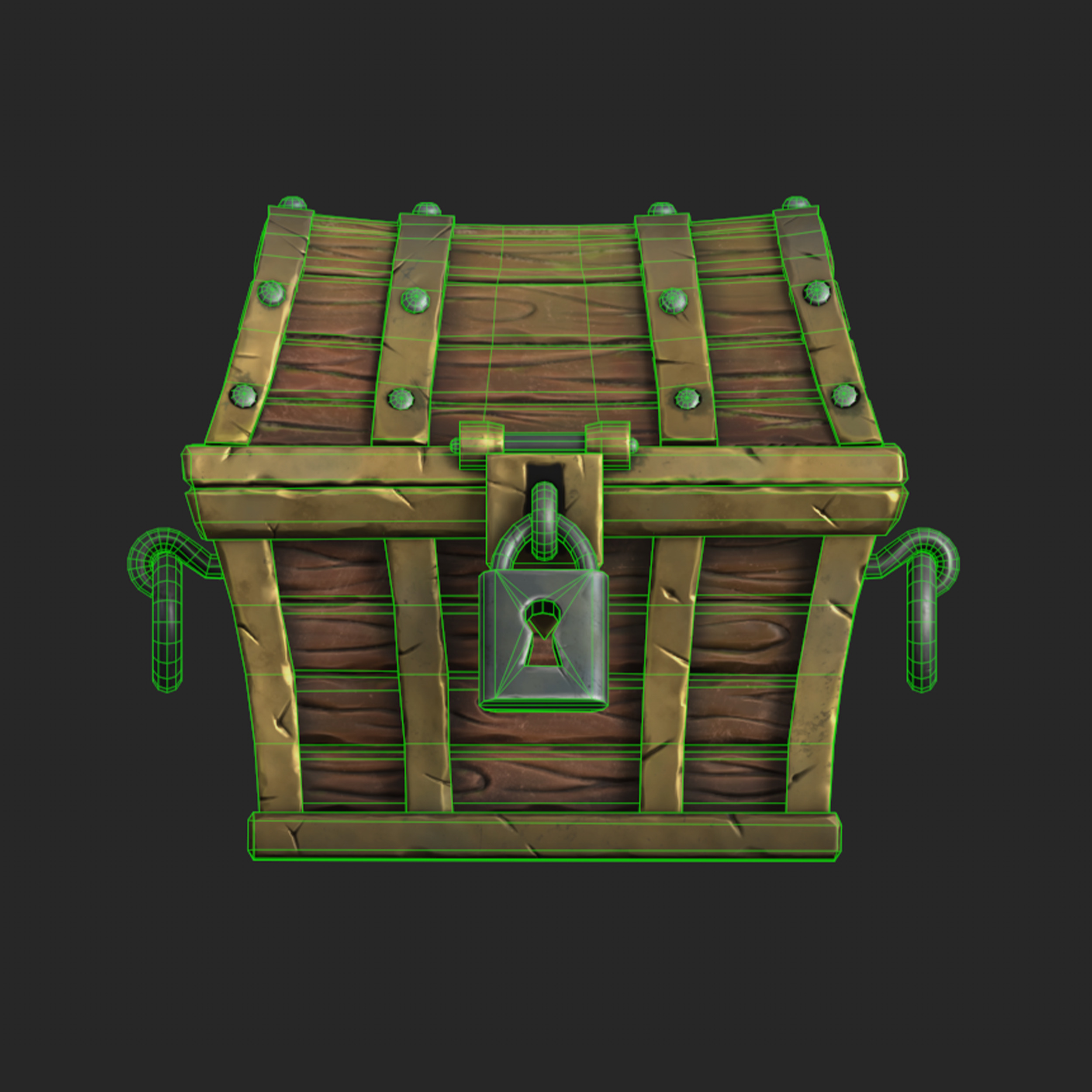 Stylized Chest - Gameready Asset Low-poly 3D model_8