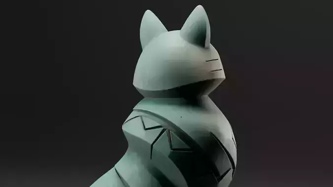 Stylized Fox Totem  Game Asset  3D Print-Ready Model 3D print model