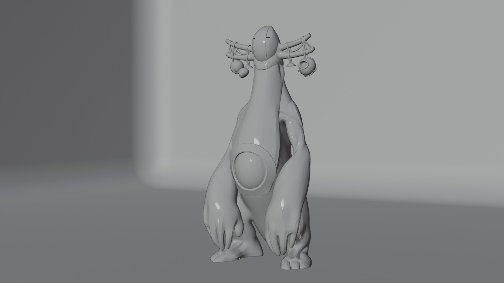 Ancient Jungle Sentinel Stylized Guardian Creature 3D Model 3D print model_1