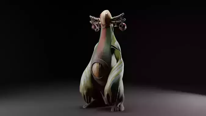 Ancient Jungle Sentinel Stylized Guardian Creature 3D Model 3D print model