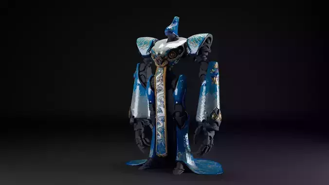 Imperial Ceremonial Mech  Stylized Sci-Fi Robot Model 3D print model