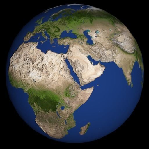 High Quality Rotating Earth Model Low-poly 3D model_12