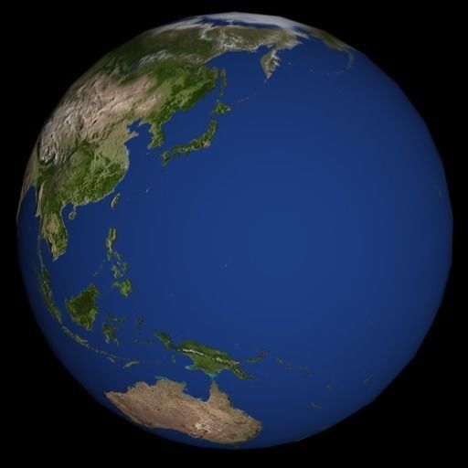 High Quality Rotating Earth Model Low-poly 3D model_37