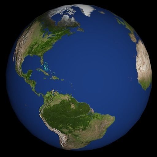 High Quality Rotating Earth Model Low-poly 3D model_2