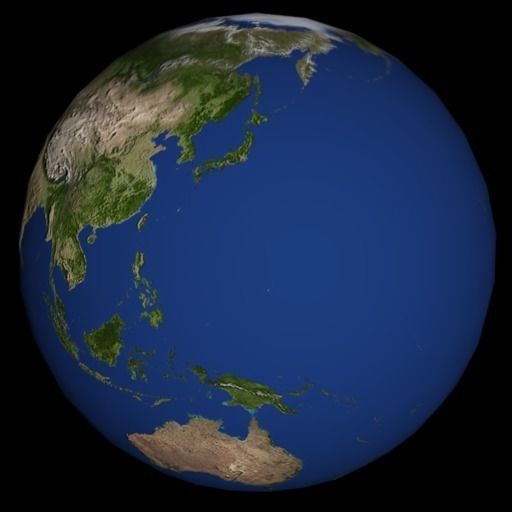 High Quality Rotating Earth Model Low-poly 3D model_35