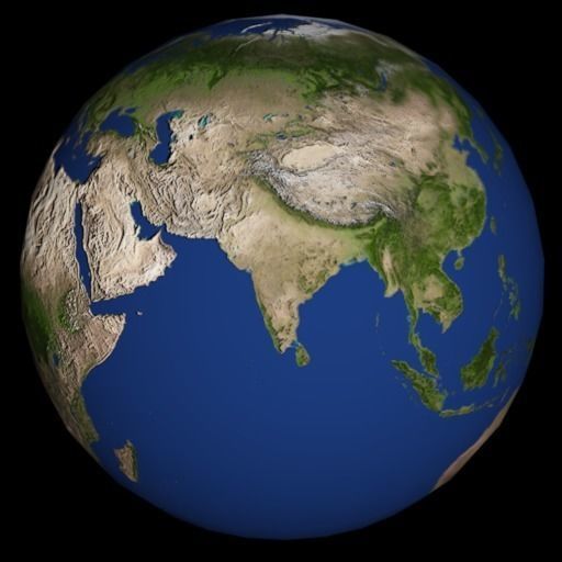 High Quality Rotating Earth Model Low-poly 3D model_20