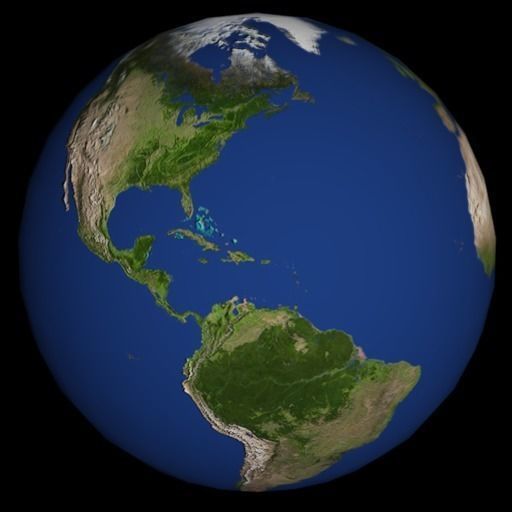 High Quality Rotating Earth Model Low-poly 3D model_1
