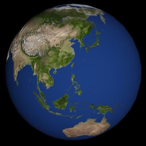 High Quality Rotating Earth Model Low-poly 3D model_33