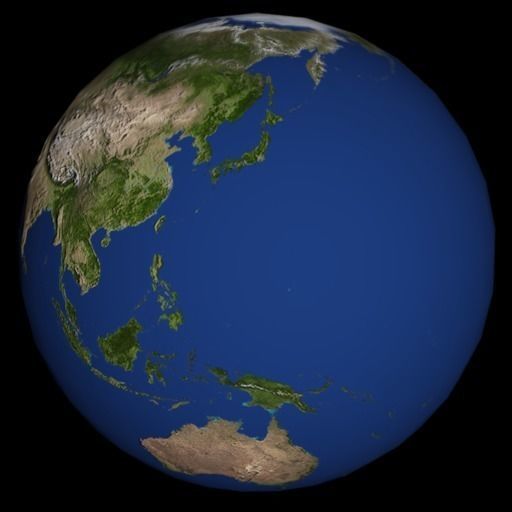 High Quality Rotating Earth Model Low-poly 3D model_40